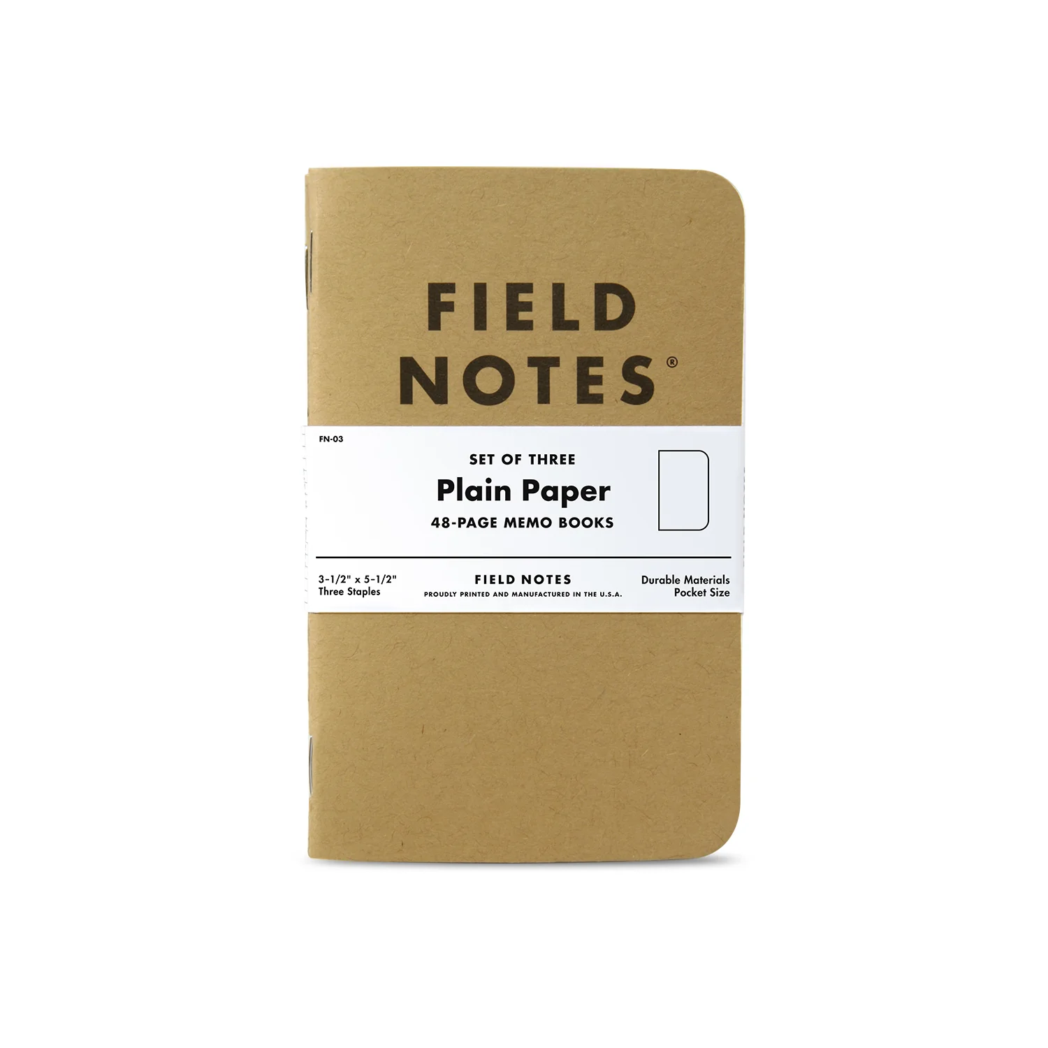 FIELD NOTES - PLAIN PAPER (3 PACK)